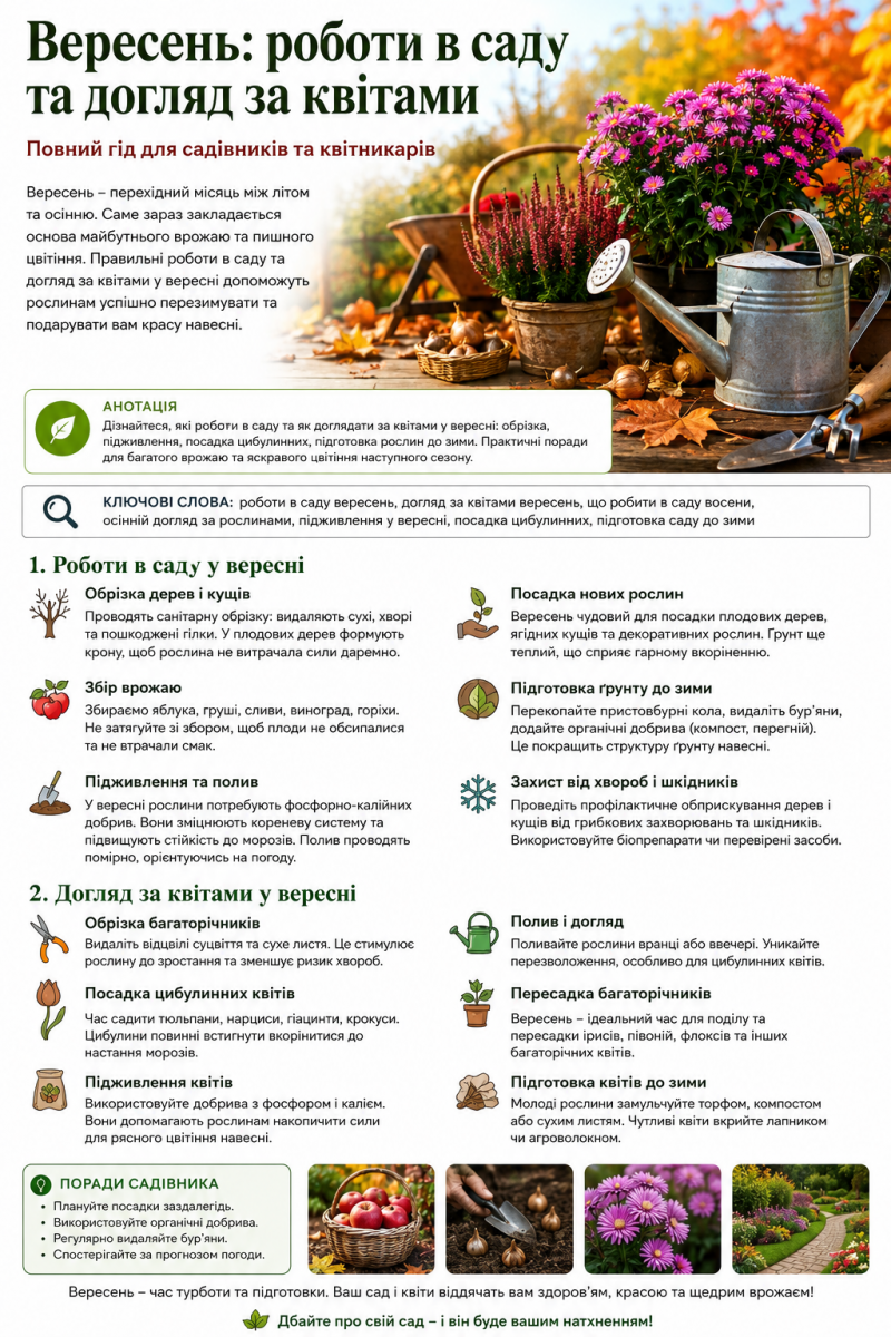 що робити у вересні